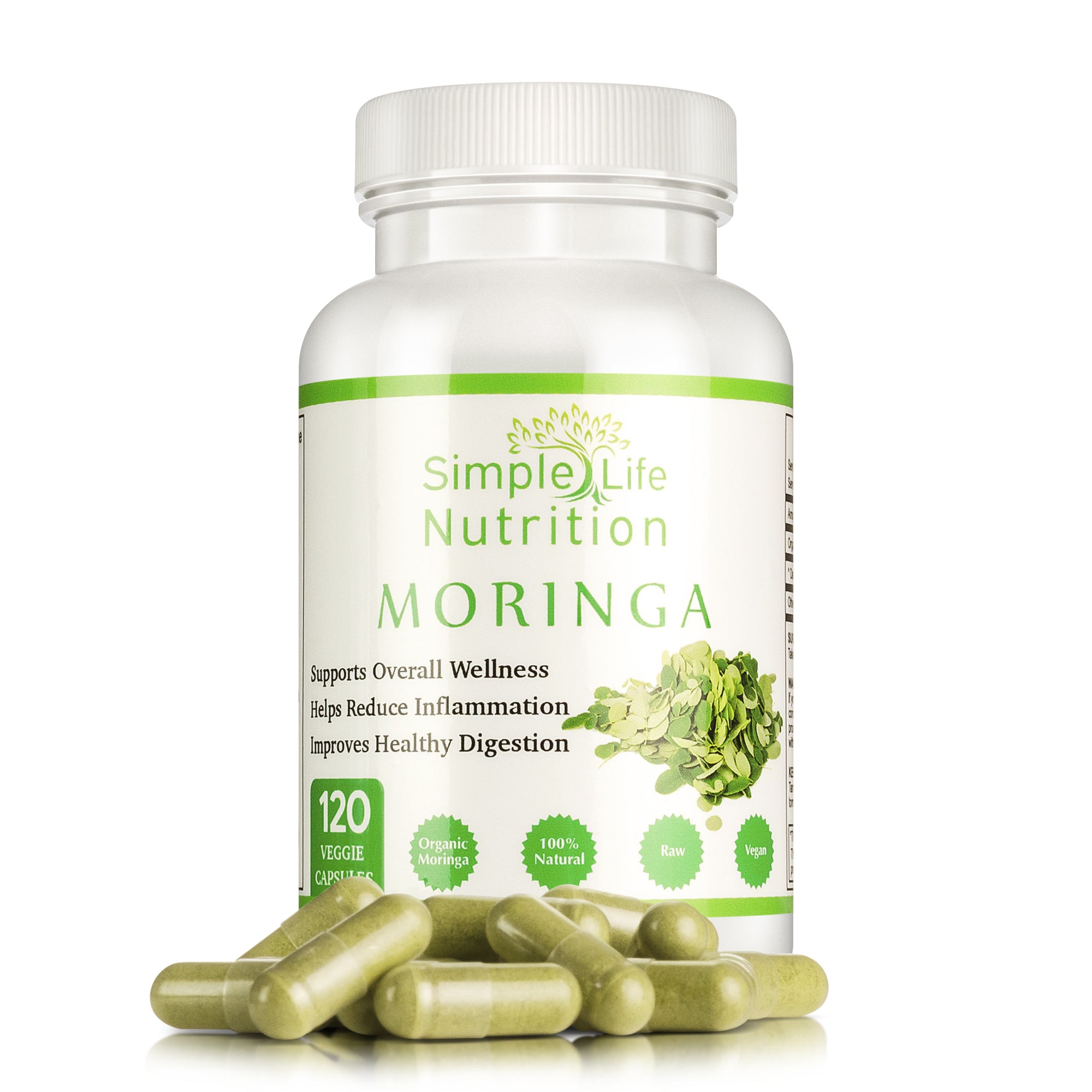 Organic Moringa Capsules - 800mg, 120 ct